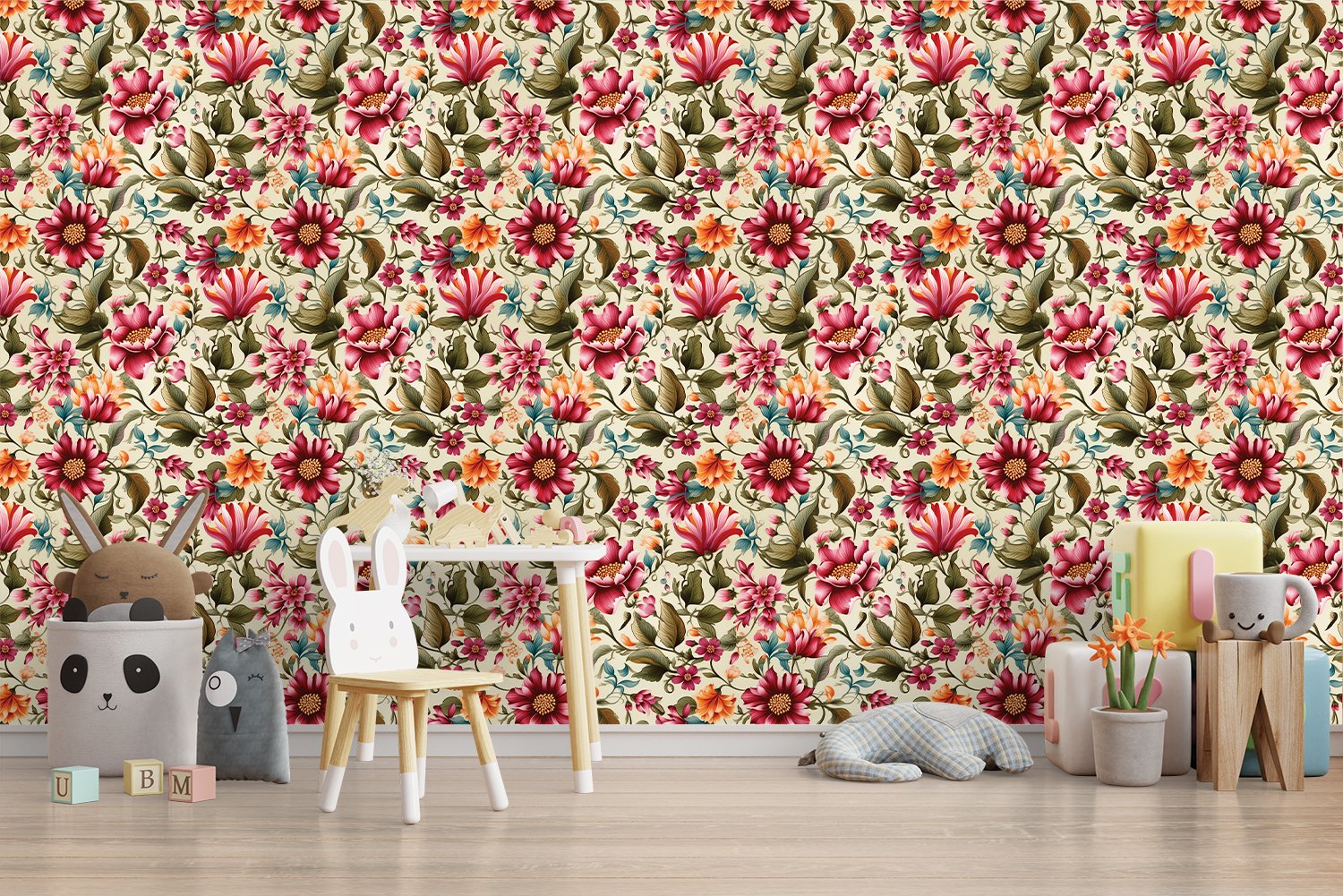 3d Seamless Floral Flower Self Adhesive wallpaper decorative masterpiece for home decor